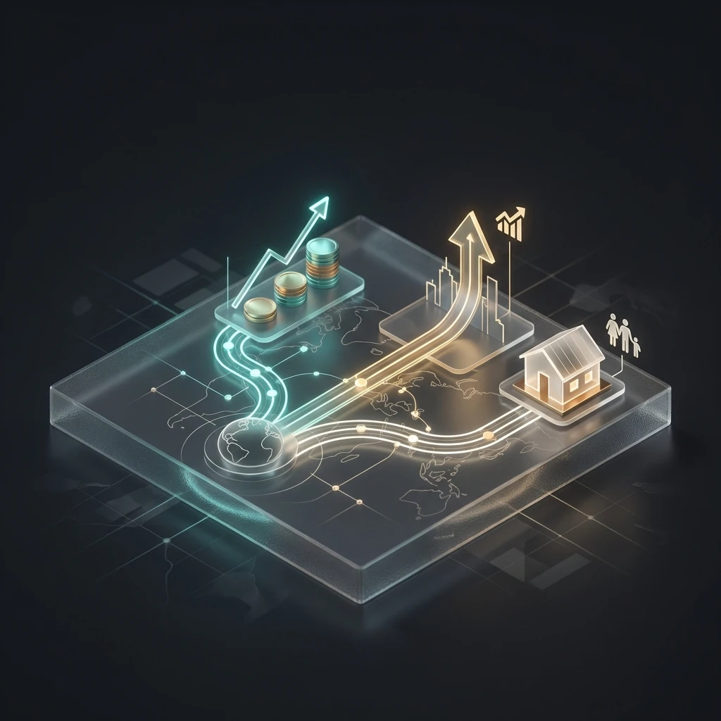 Map showing different investment goals